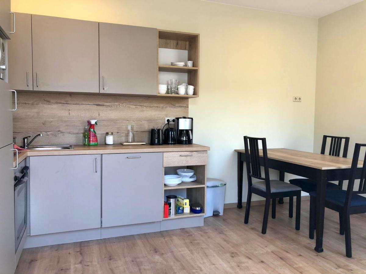 לייפציג Die Senfbude - Wunderschoene Apartments Fuer 4 Personen Mit Terrasse & Stellplatz מראה חיצוני תמונה